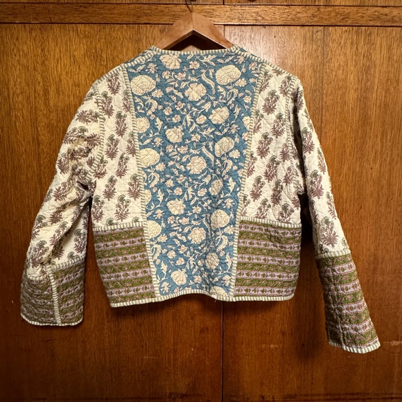 Quilted Cotton Jacket Reversible with Pockets Large - Picture 4 of 7